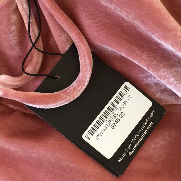 NWT Reformation Irving Dress in Pink Sz0 - Picture 5 of 5